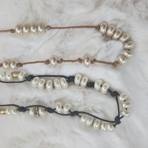 J Crew knotted‎ "pearl" necklaces